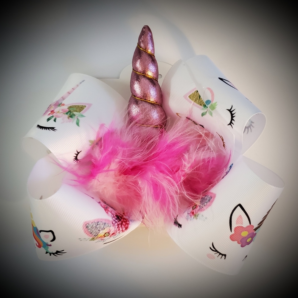 Unicorn Large Hair Bow